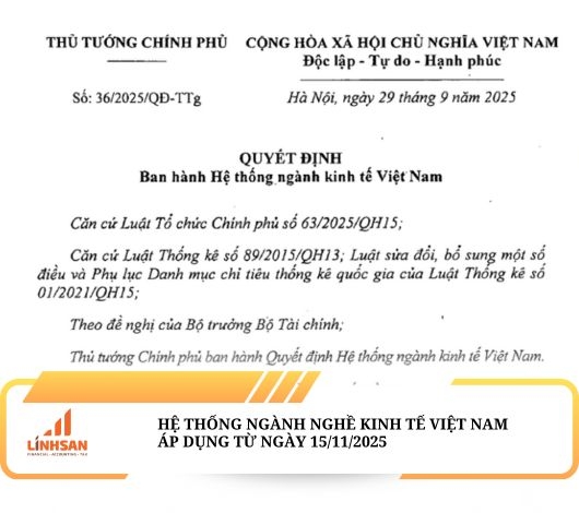 HỆ THỐNG NGÀNH NGHỀ KINH TẾ VIỆT NAM TỪ NGÀY 15/11/2025