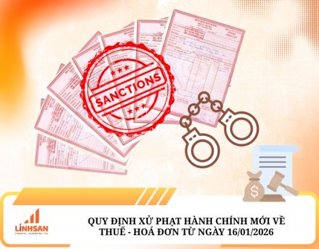 ​​​​​​​Thay đổi Quy định Xử phạt vi phạm về Thuế, Hoá đơn từ ngày 16/01/2026